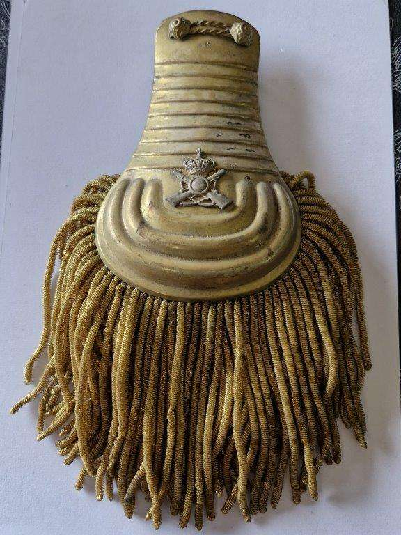 Italian WWII Officer's shoulder board. Possibly 800 Silver.