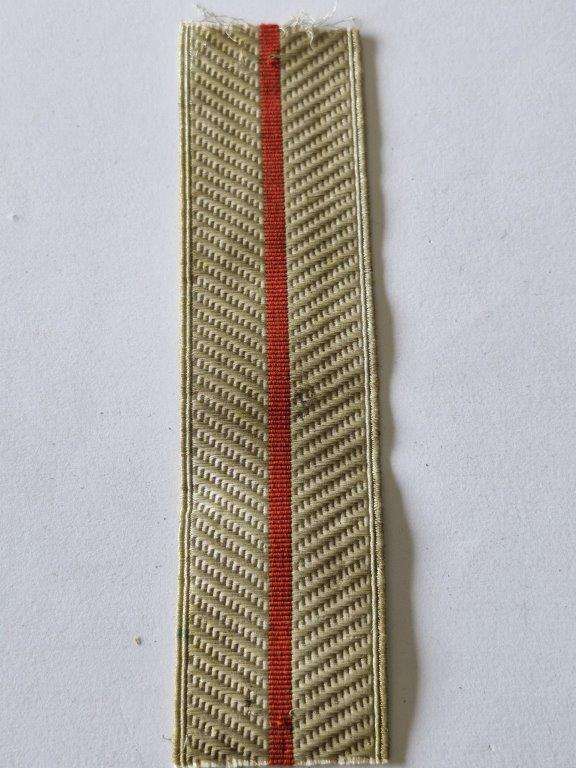 Italian WWII Bullion Wire ribbon backing for badge