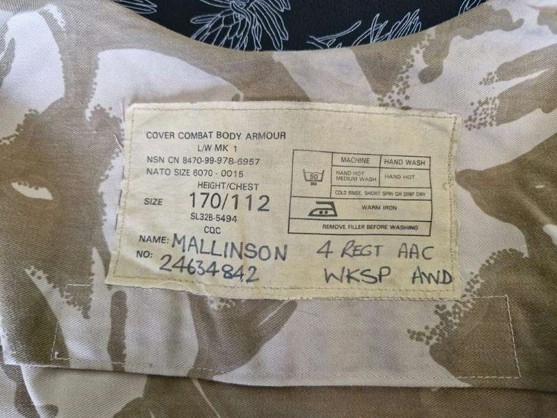 British Desert DPM Camo Body Armour Vest.