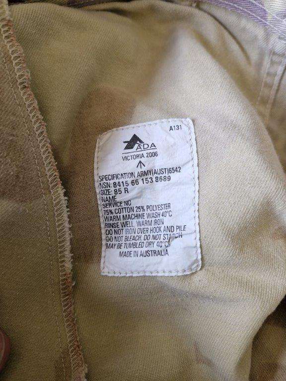 Australian Land 125 DPDU pattern Camo Trousers. 40 Cm across waist.