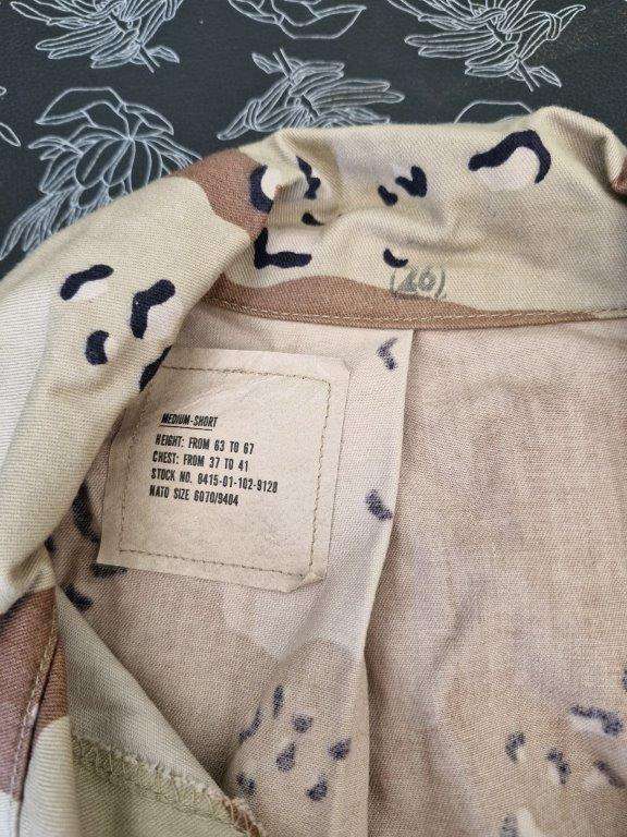 US Desert Storm Chocolate Chip Jacket. 52 Cm Armpit to Armpit.