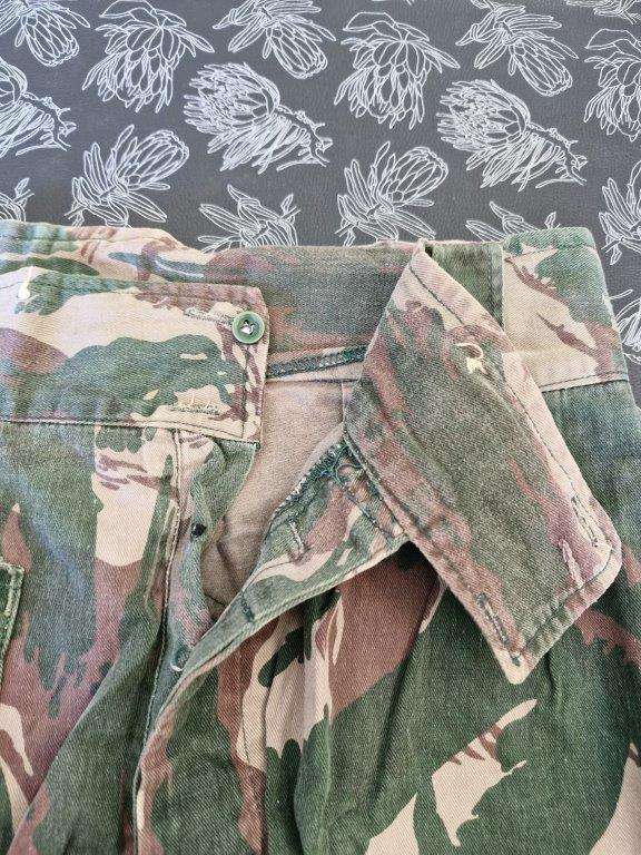 Zimbabwe Defence Force Camo trousers 1980-1990's. 43 Cm across waist.