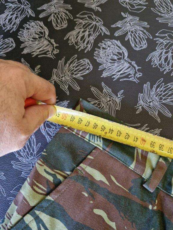 French Lizard Camo trousers. 50 Cm across waist.