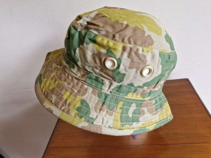 South African Hunter Group camo Bush Hat made by Normoyle Durban. Size 55 Cm