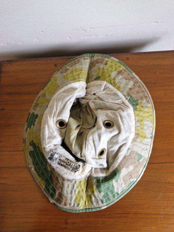 South African Hunter Group camo Bush Hat made by Normoyle Durban. Size 55 Cm