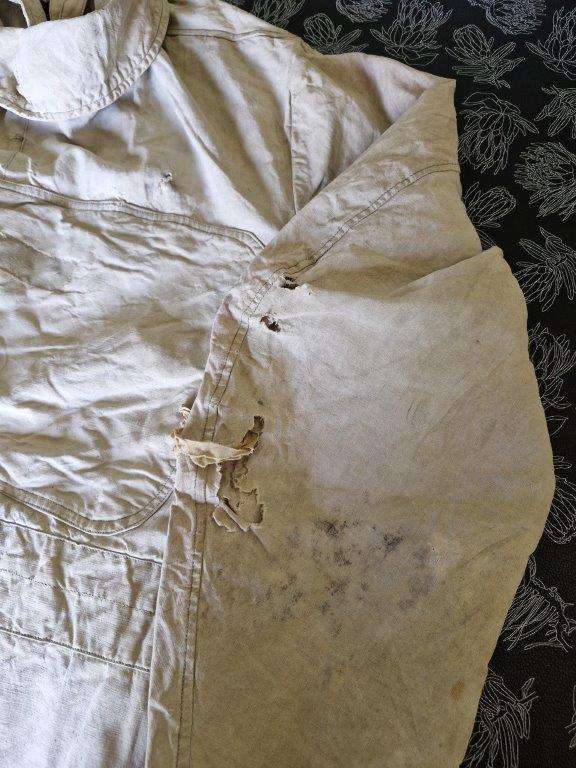 WWII Battle of Britain period "Sidcot" Flight Suit. Arm zip stripped, has some damage. 1939
