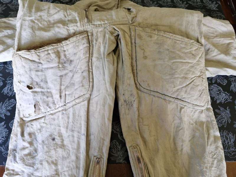 WWII Battle of Britain period "Sidcot" Flight Suit. Arm zip stripped, has some damage. 1939