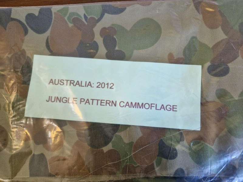 Australian Jungle Pattern Camo material. 53 Cm x 150 Cm