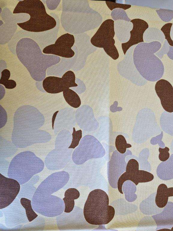 Australian Desert Pattern Camo material. 50 Cm x 150 Cm