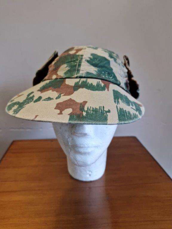 SAP 1st Pattern Camo cap with neck flap. Made by Normoyle Durban . 57 Cm
