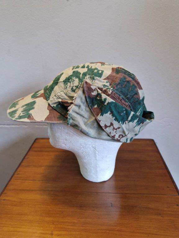 SAP 1st Pattern Camo cap with neck flap. Made by Normoyle Durban . 57 Cm