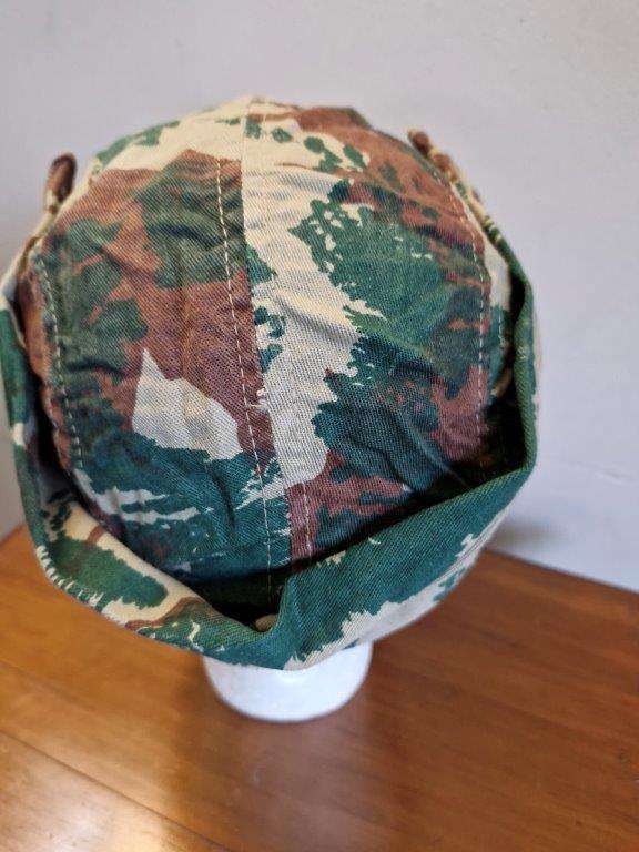 SAP 1st Pattern Camo cap with neck flap. Made by Normoyle Durban . 57 Cm