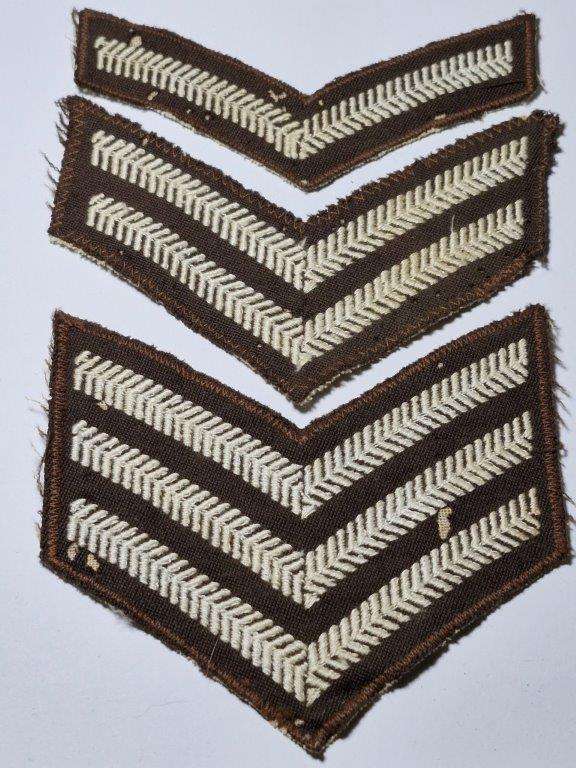 Rhodesian Guard Force ranks. Junior Corporal, Keep Corporal and Keep Sergeant.