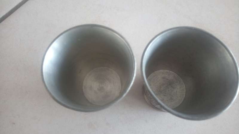 Vintage German 2xZinn cups