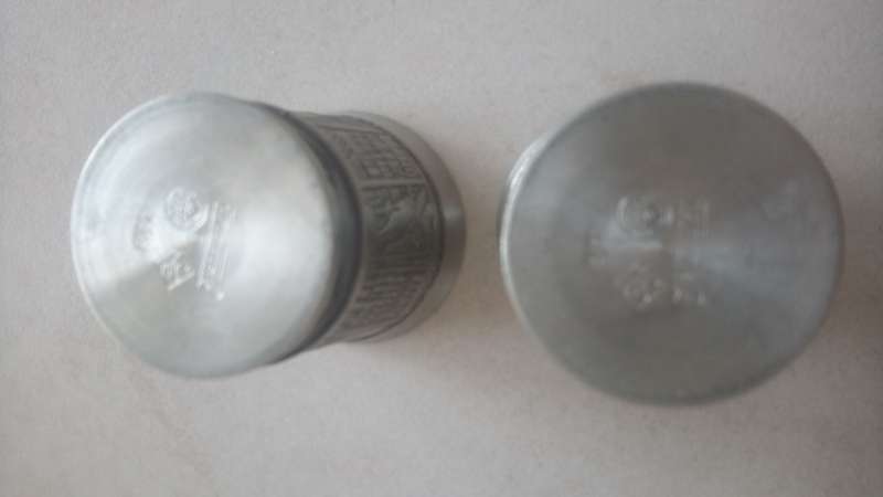 Vintage German 2xZinn cups