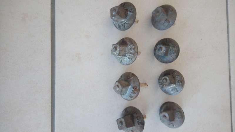 Antique railway bolt handles