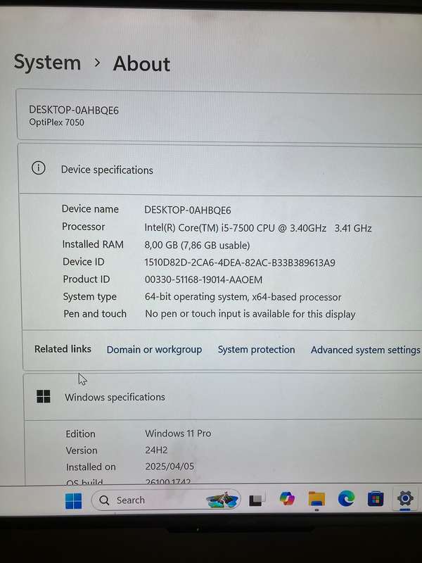 Dell OptiPlex 7050 i5 ssf