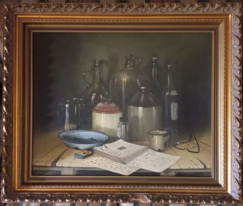 Beautiful Framed Oil on Canvas Painting by the  Internationally Acclaimed Artist Denzil Herring