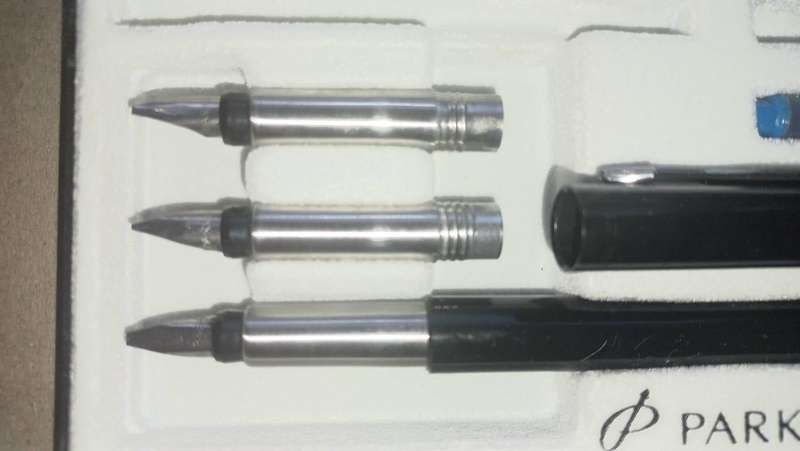 Parker Pen with Three Interchangeable Nips for Calligraphy See Photos