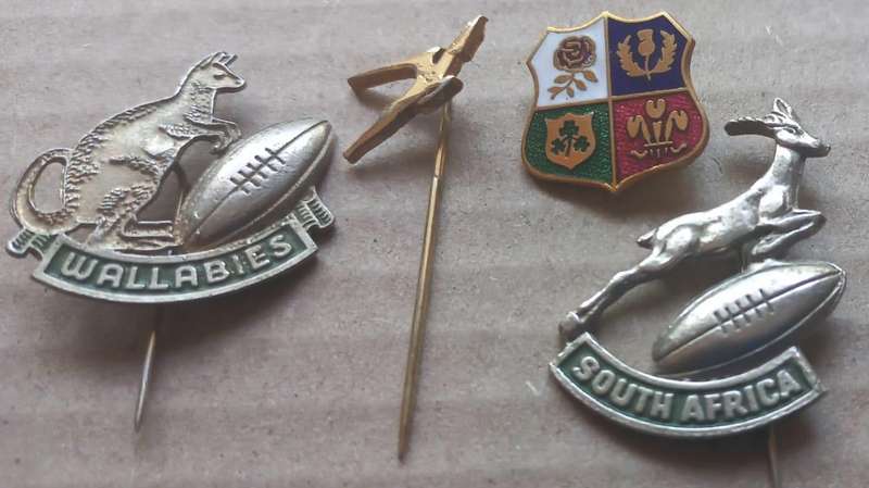 South Africa (Springboks) and Australia (Wallabies) pins from the 70s JIT for Upcoming Test Series
