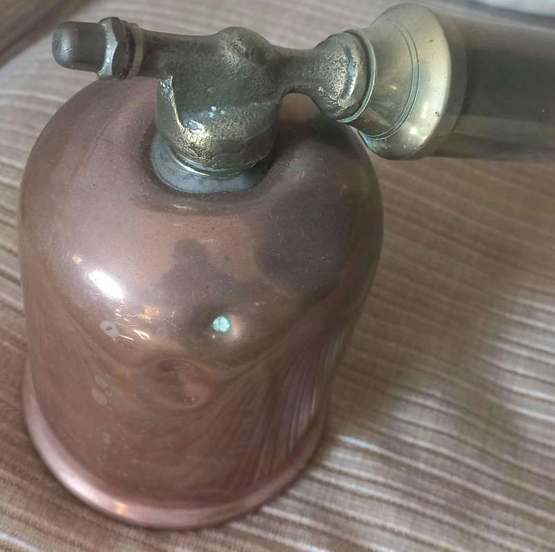 Vintage Copper and Brass Spray Can - Non Functional - Display piece