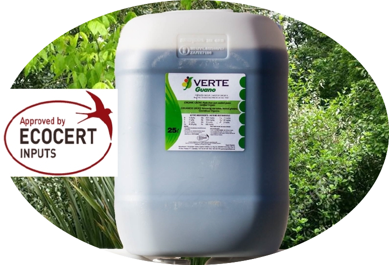 Guano Organic Certified liquid Fertiliser : 25 Litre (Dilute 1:40) *SPECIAL* at only R990