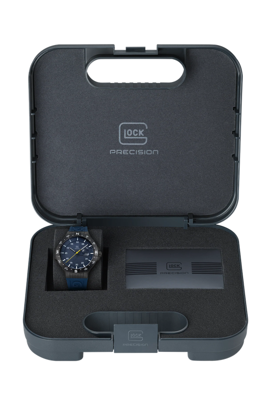 Men's Glock Watch With Dark Blue Strap And Dark Blue Face And Gunmetal Case GW-15-2-22