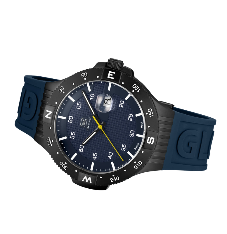 Men's Glock Watch With Dark Blue Strap And Dark Blue Face And Gunmetal Case GW-15-2-22