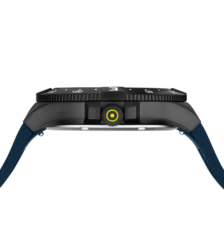 Men's Glock Watch With Dark Blue Strap And Dark Blue Face And Gunmetal Case GW-15-2-22