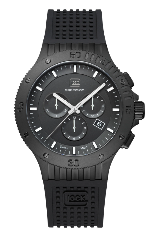 Men's Glock Watch With Black Strap, Black Face And Black Case GW-42-2-24