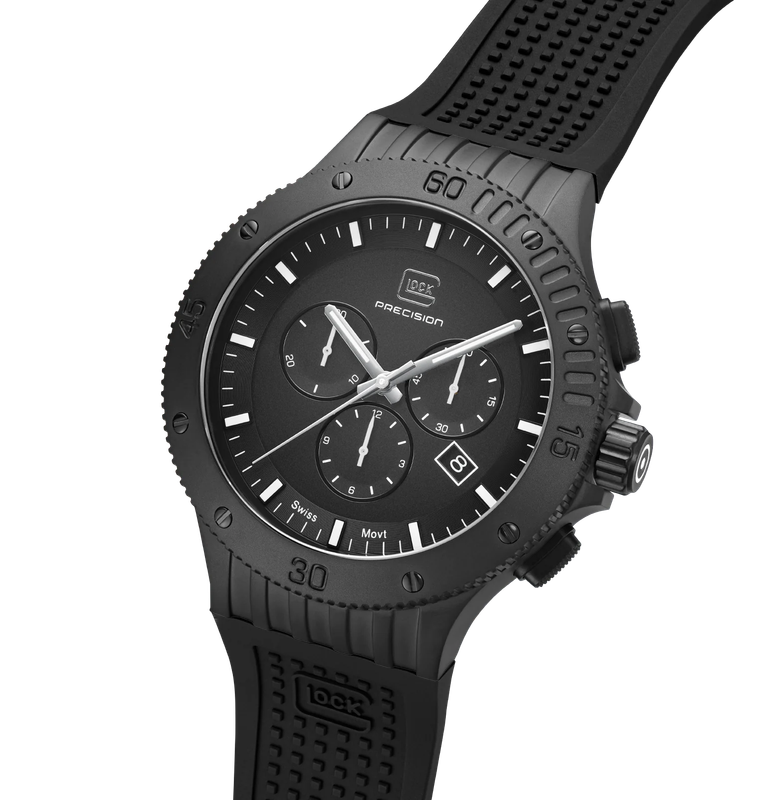 Men's Glock Watch With Black Strap, Black Face And Black Case GW-42-2-24