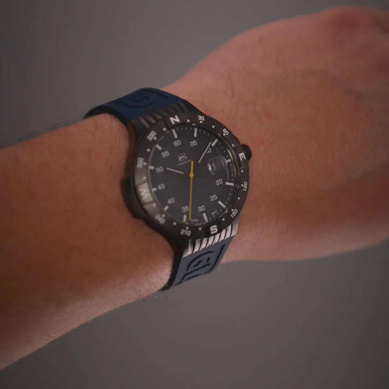Men's Glock Watch With Dark Blue Strap And Dark Blue Face And Gunmetal Case GW-15-2-22