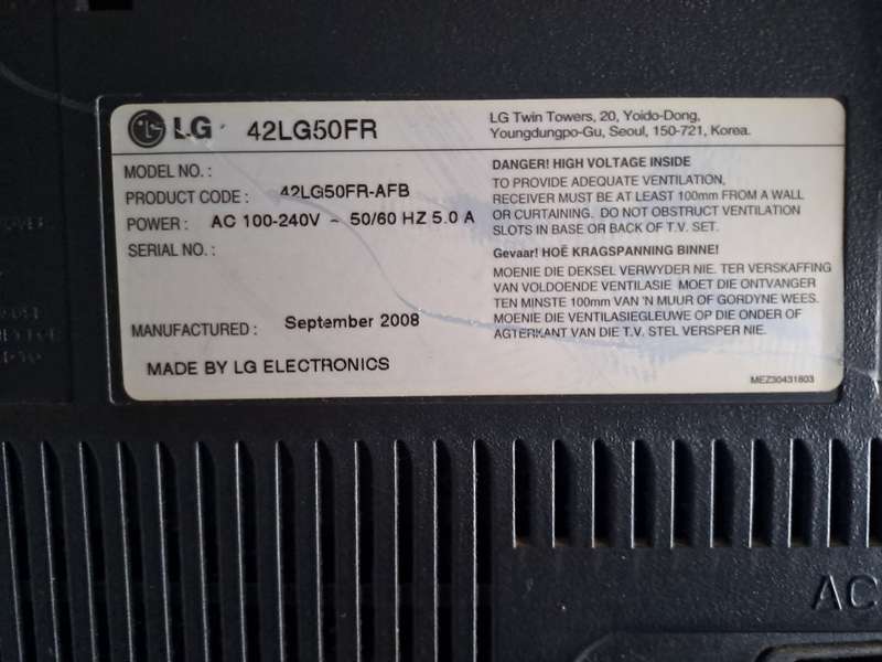 LG 42" 1080p Flat Panel LCD HDTV