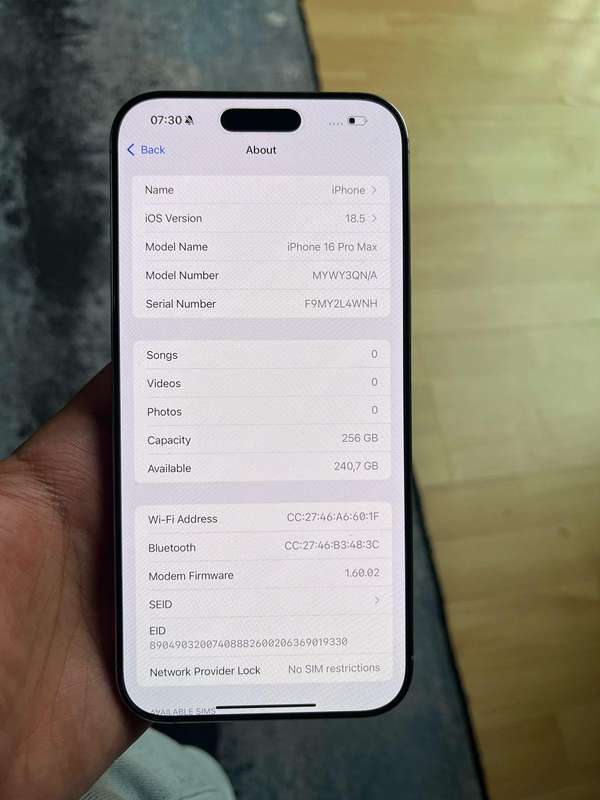 iPhone 16 Pro Max 256gb
