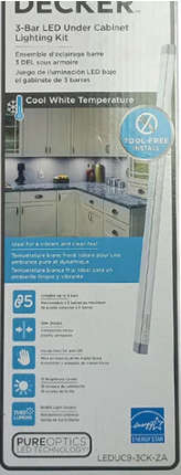 BLACK & DECKER 3 Bar LED Under Cabinet Lighting Kit