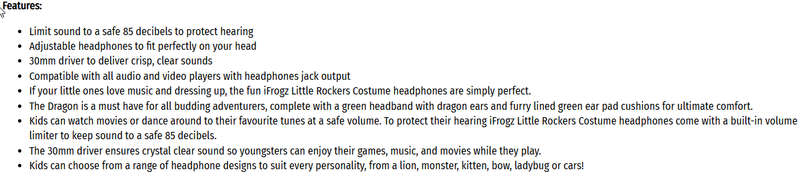 IFROGZ Little Rockers Headphones - Butterfly, Ladybug, Stars