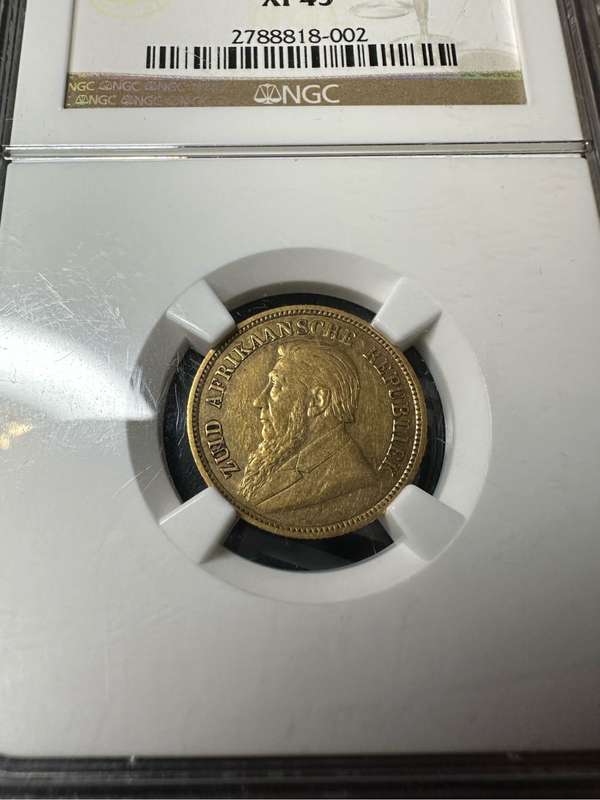 1896 ZAR 1/2 Pond NGC XF45
