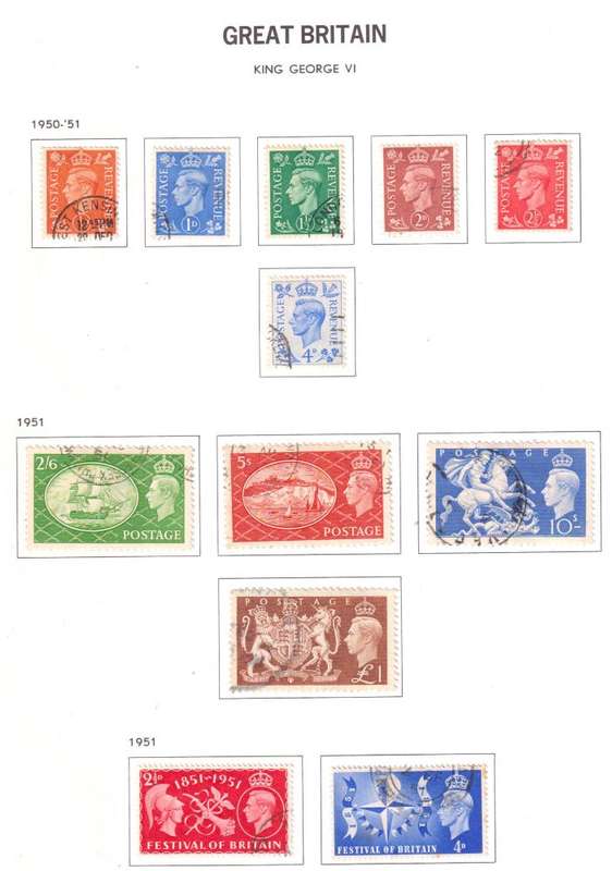 GREAT BRITAIN KGV1 LOT ON PAGES FINE USED