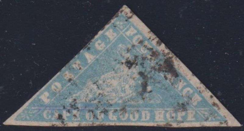 CAPE OF GOOD HOPE 1861  4d  WOODBLOCK TRIANGLE FINE USED