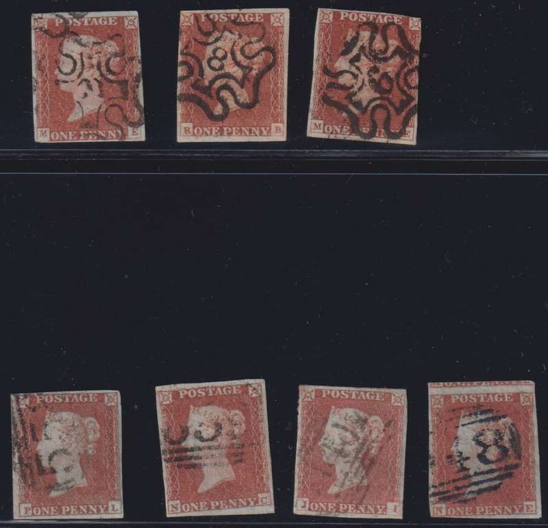 GREAT BRITAIN LOVELY LOT OF 1d RED'S  FINE USED
