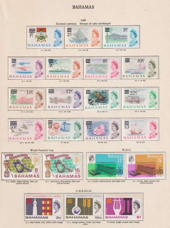 BAHAMAS LOVELY QE11 LOT OF MINT ON PAGES