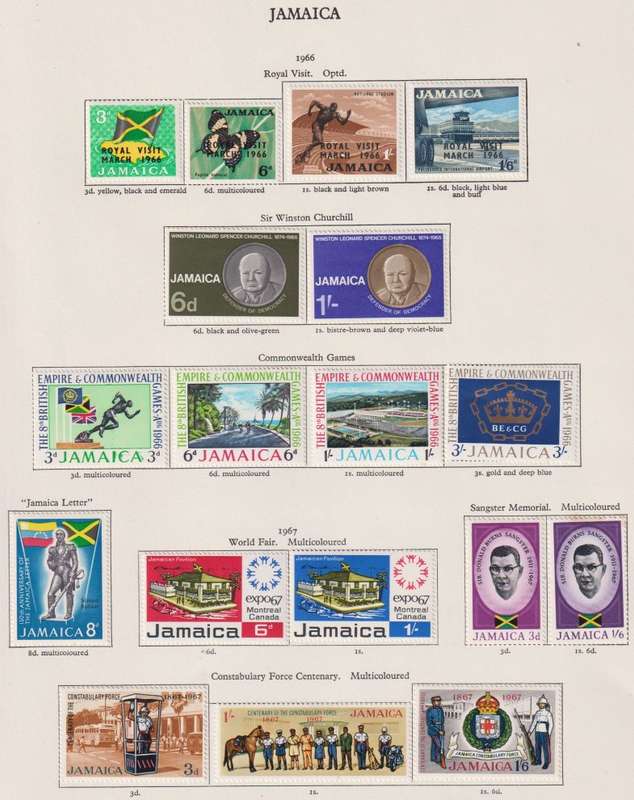 GIBRALTAR,GILBERT,GB, GUIANA,JAMAICA, KUWAIT  COLLECTION ON PAGES