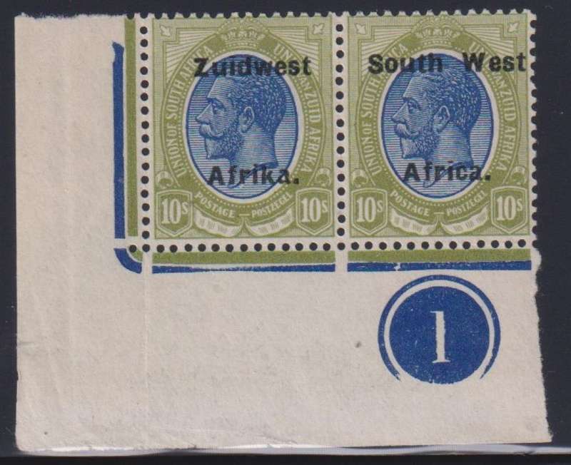 SWA 1924 TYPE V1 10/- CONTROL  PAIR  MINT SACC 50  - CV R35000