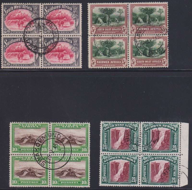 SWA 1931 PICTORIALS HIGH VALUES SUPERB USED BLOCKS - CV R4800+