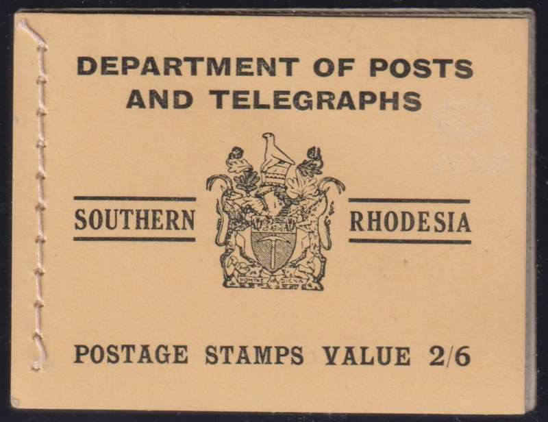 SOUTHERN RHODESIA 1938 KGV1 BOOKLET - SCARCE  SACC B4   CV R10000