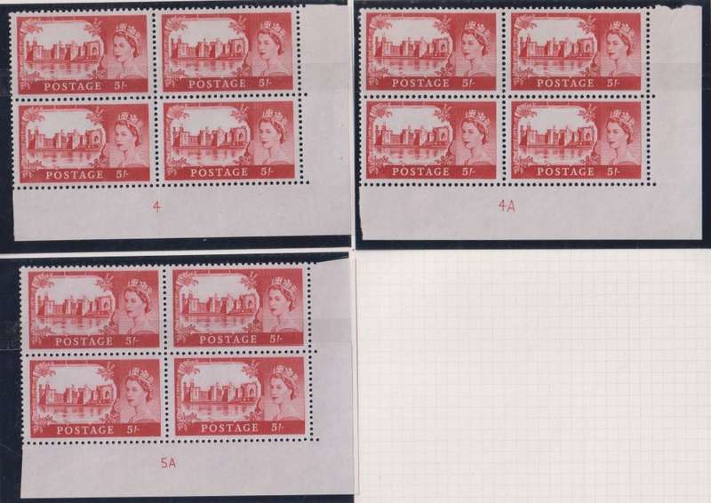GREAT BRITAIN SUPERB COLLECTION OF BRADBURY HIGH VALUE PLATE BLOCKS -UM
