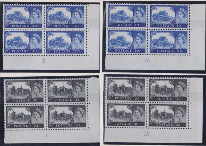GREAT BRITAIN SUPERB COLLECTION OF BRADBURY HIGH VALUE PLATE BLOCKS -UM