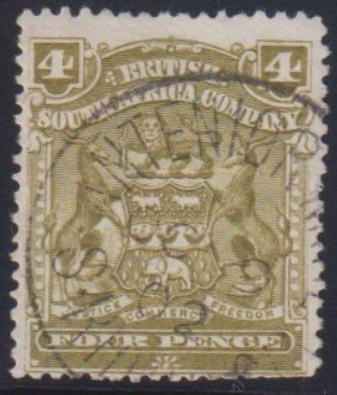 RHODESIA-BSAC ANTENIOR MINE CDS - SCARCE- FINE  USED