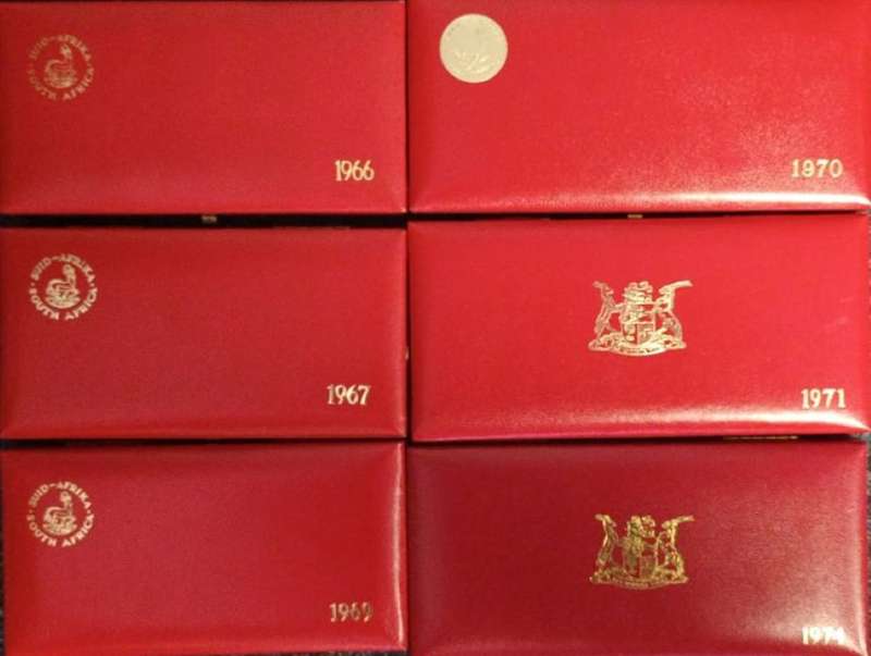 Long Proof Sets -  No gold, no R1, various years - 6 boxes