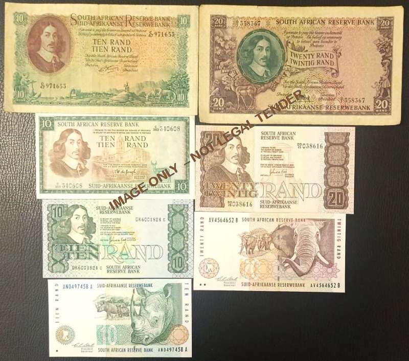 SOUTH AFRICAN TEN & TWENTY RAND  COLLECTION